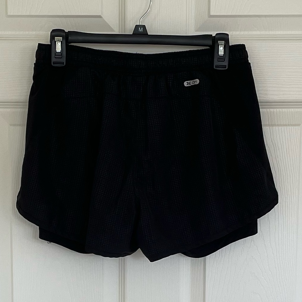 Black running shorts